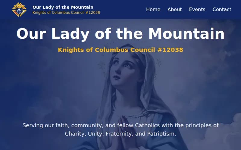 Preview of Our Lady of the Mountains — Knights of Columbus